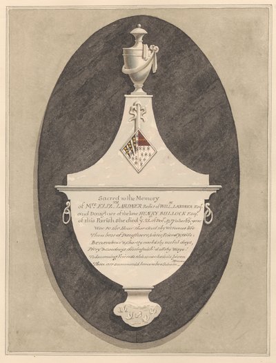 Památník paní Elizabeth Lardner, z kostela Stanwell od Daniel Lysons
