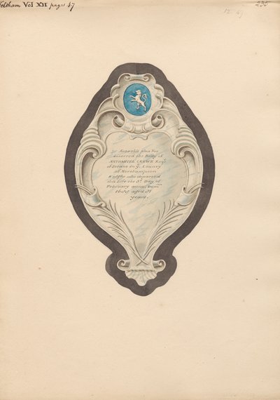 Památník Nathaniel Crewe z Feltham Church od Daniel Lysons