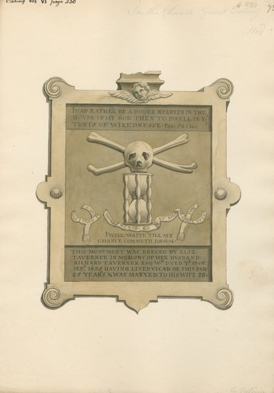 Památník Richarda Tavernera z Ealing Church od Daniel Lysons