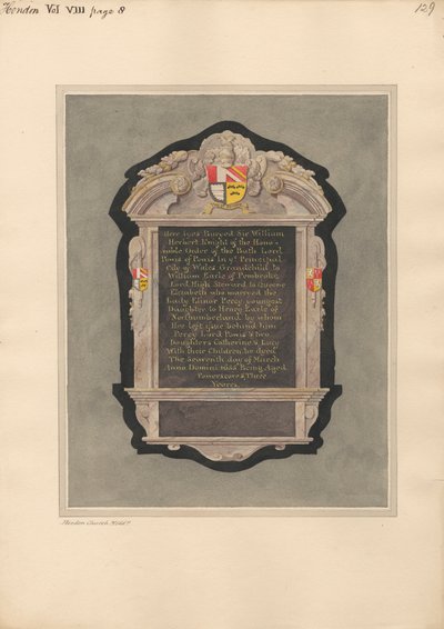 Památník sira Williama Herberta z Hendon Church od Daniel Lysons
