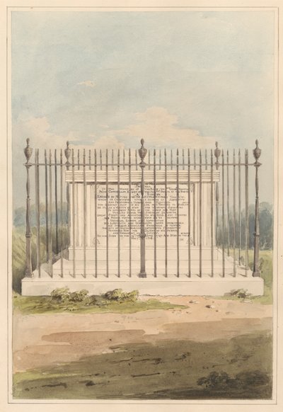 Environs of London: hrobka George Earl z Macartney, z Chiswick Churchyard od Daniel Lysons