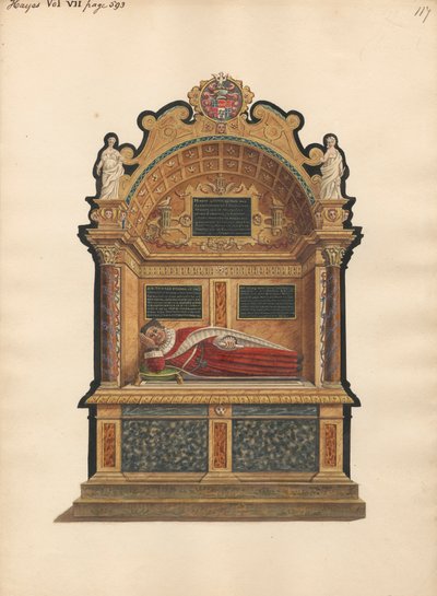 Hrobka sira Edwarda Fennena z Hayes z Hayes Church od Daniel Lysons