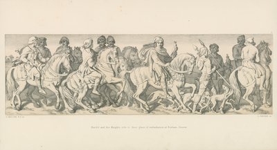 Harold a jeho rytíři jedou na místo nalodění v Bosham, Sussex od Daniel Maclise