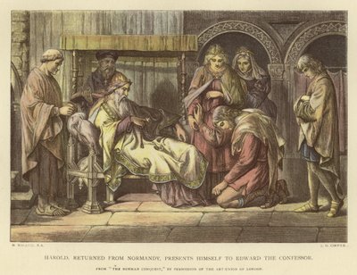 Harold, který se vrátil z Normandie, se představuje Edwardu Vyznavači od Daniel Maclise