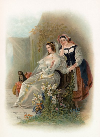 Olivia a Maria z Dvanácté noci od Daniel Maclise