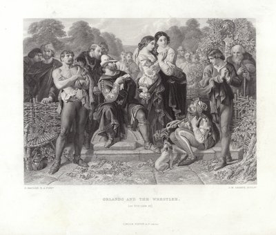 Orlando a zápasník od Daniel Maclise