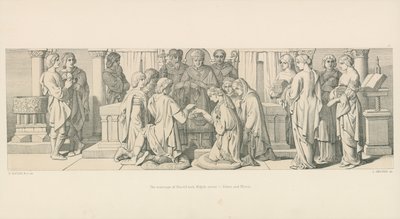 Manželství Harolda s Aldythem, sestrou Edwinem a Morcarem od Daniel Maclise