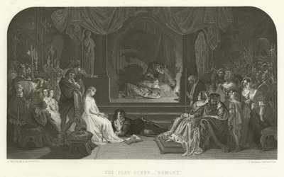 Hrací scéna v Hamletovi od Daniel Maclise