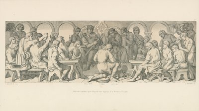 William uděluje Haroldovi důstojnost normanského rytíře od Daniel Maclise