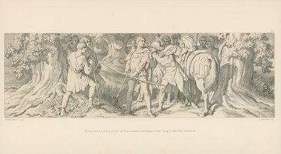 William ve svém Hunting-Ground v Rouenu obdrží zpravodajské informace od Tostiga z Harold