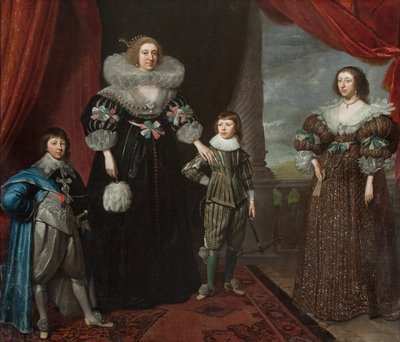 Christian Bruce, hraběnka z Devonshire, a její děti, c. 1629 (olej na plátně) od Daniel Mytens