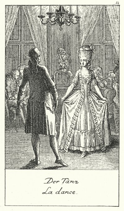 The Dance (rytina) od Daniel Nikolaus (after) Chodowiecki