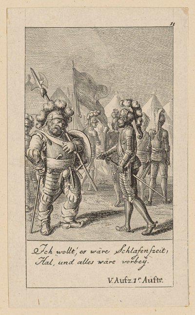 List 11 k Shakespearovu „Král Jindřich IV.“ od Daniel Nikolaus Chodowiecki