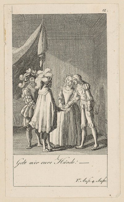 List 12 k Shakespearově "Bouři" od Daniel Nikolaus Chodowiecki