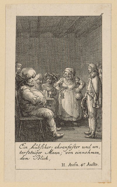 List 5 k Shakespearovu "Král Jindřich IV." od Daniel Nikolaus Chodowiecki