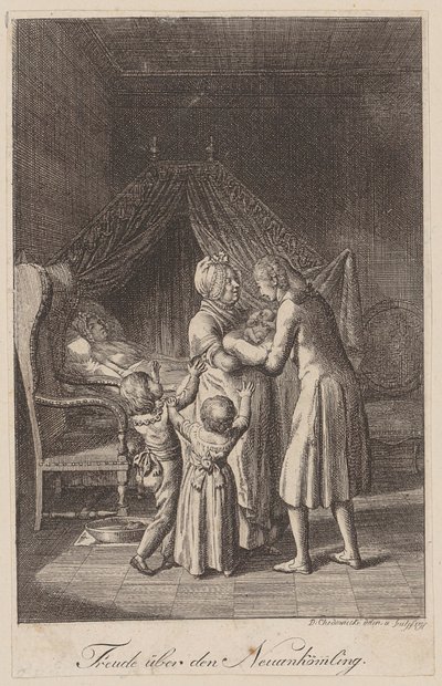 Radost z nově příchozího [Šestinedělí] od Daniel Nikolaus Chodowiecki