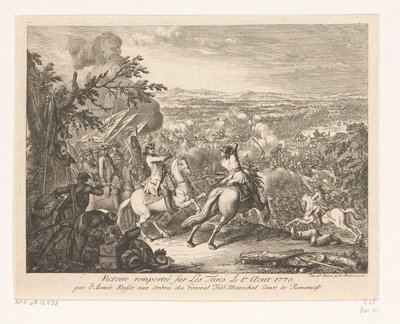 Vítězství generála Rumjanceva v bitvě u Cahulu, 1770 Victoire remportée sur les Turces Le 1.r Aout 1770 par l