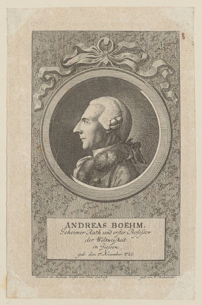 Portrét Andrease Boehma od Daniel Nikolaus Chodowiecki