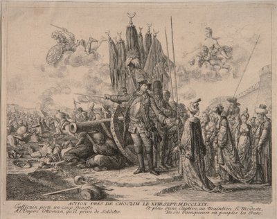 Princ Alexander Michajlovič Golitsyn při obléhání Chotyňské pevnosti 1769, 1769 od Daniel Nikolaus Chodowiecki