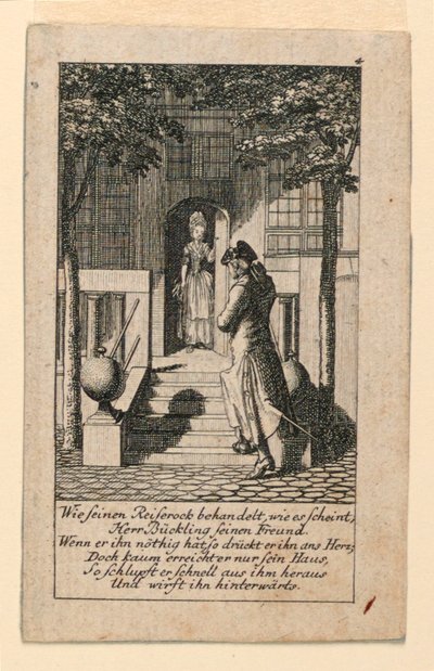 Pokrytecký přítel, ilustrace pro "Königl: Grosbritský [anian] genealogický kalendář pro rok 1780 Lauenberg od J.G. Berenberga" od Daniel Nikolaus Chodowiecki