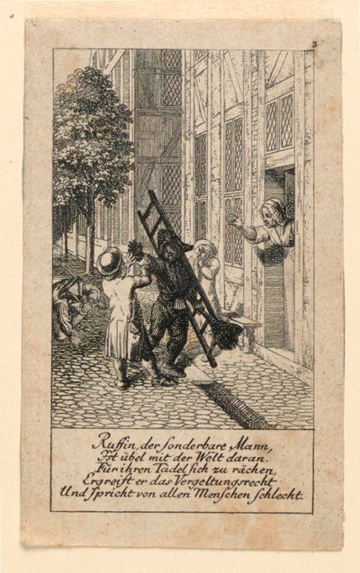 The Retalliation, ilustrace pro "Königl: Grosbrit [anian] genealogický kalendář pro rok 1780 Lauenberg od J.G. Berenberga" od Daniel Nikolaus Chodowiecki