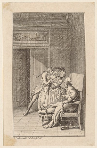 Ilustrace k Hessově knize „Philip von Freudenthal“, první svazek od Daniel Nikolaus Chodowiecki