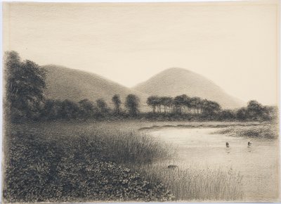Yeavering Bell, Northumberland, asi 1916 (tužka a čb na papíře) od Daniel Oliver