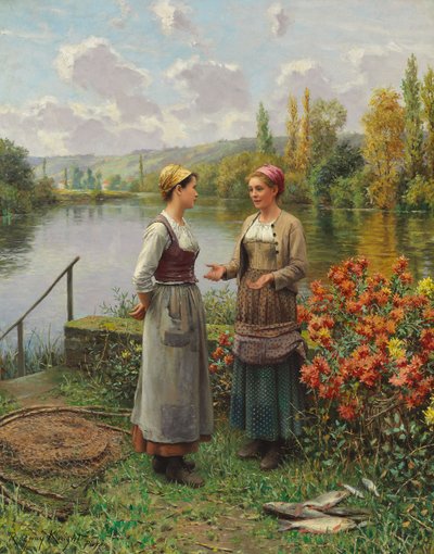 Dvě ženy v krajině od Daniel Ridgway Knight