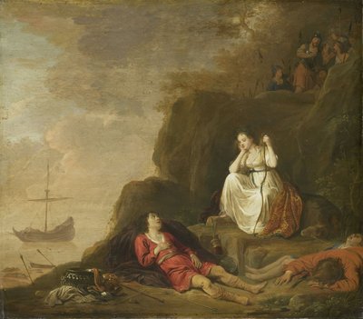 Theagenes a Chariclea, asi 1625-1640 (olej na desce) od Daniel Thivart