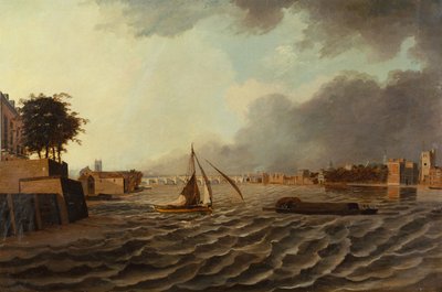 Pohled na Temži s Westminsterským mostem a palácem Lambeth od Daniel Turner
