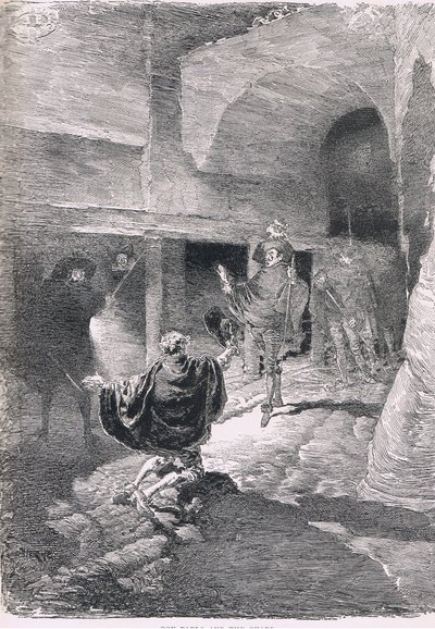 Don Pablo a stráž, z The Magazine of Art 1893, Cassell and Company od Daniel Urrabieta Vierge