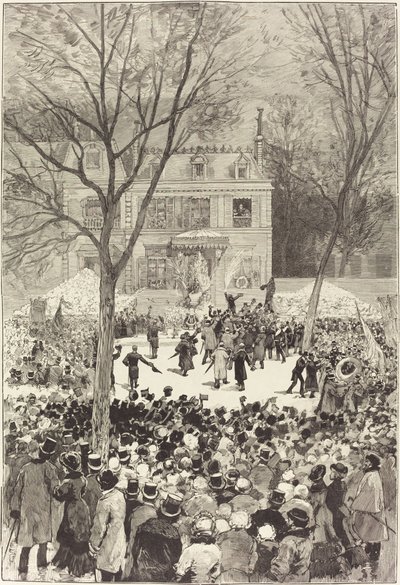 Populární demonstrace 27. února na oslavu 80. výročí Victora Huga, 1881. od Daniel Urrabieta Vierge
