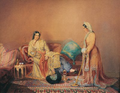 Fanariotské řecké dámy, polovina 19. století. od Daniel Valentine Rivière