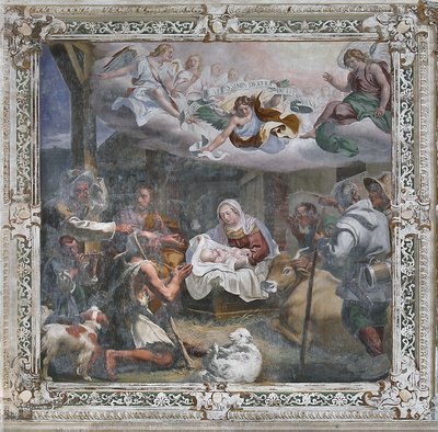 Klanění pastýřů (freska) od Daniele Crespi