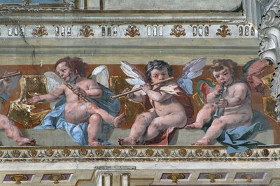 Hudební andělé a putti od Daniele Crespi