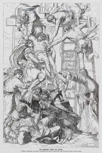 Sestup z kříže (rytina) od Daniele da Volterra (1509 66) (after)