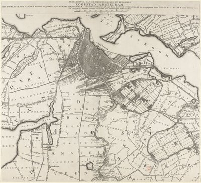 Mapa Amsterdamu a okolních oblastí od Daniël Stopendael