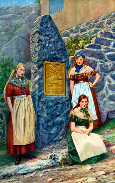 Girls of Strimi Island, Dánsko, c1922 od Danish Legation