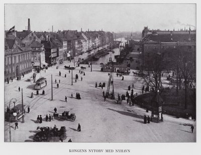 Kodaň: Kongens Nytorv Med Nyhavn (černobílá fotografie) od Danish Photographer