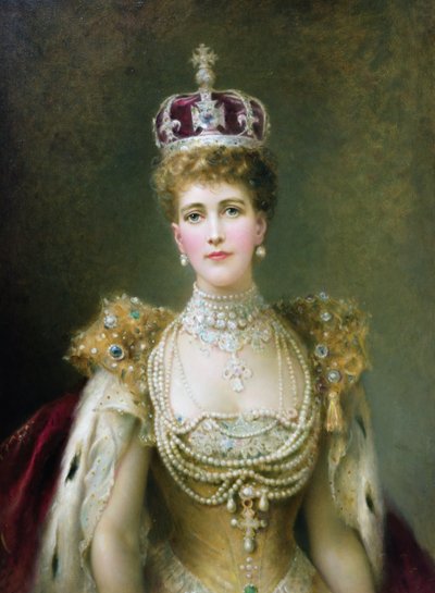 Královna Alexandra (olej na plátně) od Danish School