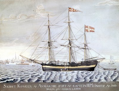 Slership “” Konigin of Asian”” 1803. Námořní muzeum Elsinore, Dánsko od Danish School