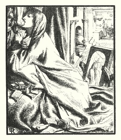 Mariana na jihu (rytina) od Dante Gabriel (after) Rossetti