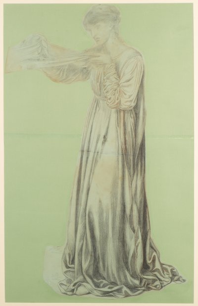 Studie pro Dantův sen od Dante Gabriel Charles Rossetti