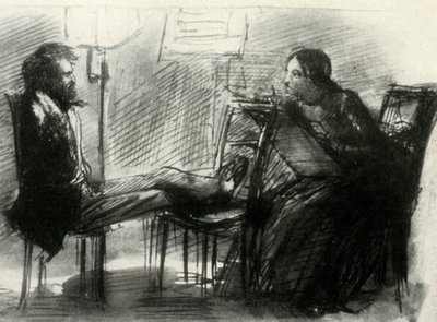 Elizabeth Siddal kresba Rossetti, 1853, 1947. od Dante Gabriel Charles Rossetti