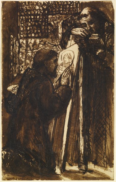 Z Angelico Painting od Dante Gabriel Charles Rossetti
