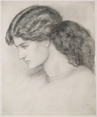 Hlava ženy, 1861 od Dante Gabriel Charles Rossetti
