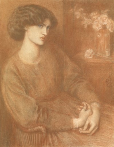 Jane Morris, 1868 (barevné křídy) od Dante Gabriel Charles Rossetti