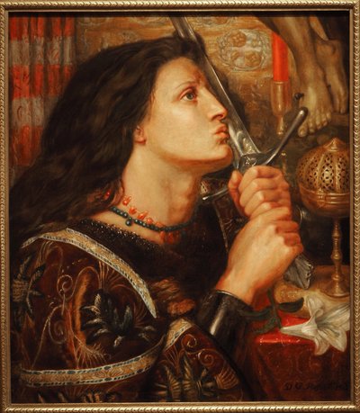 Johanka z Arku líbající vůni vysvobození od Dante Gabriel Charles Rossetti
