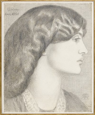 Paní William Morris, 1860 od Dante Gabriel Charles Rossetti