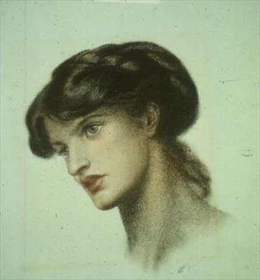 Portrét paní Stillman (barevné křídy) od Dante Gabriel Charles Rossetti